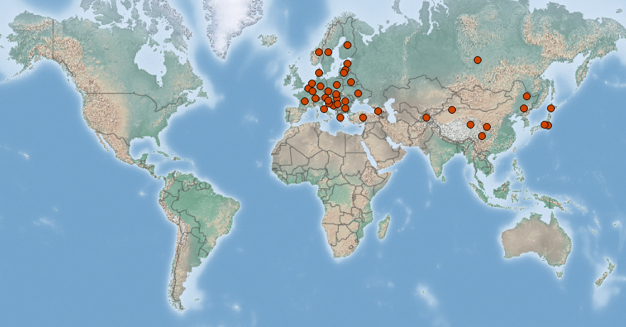 Ips distribution map