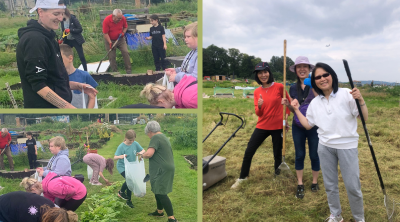 Community volunteers at Lauriston Farm