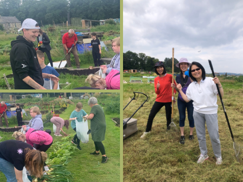 Community volunteers at Lauriston Farm