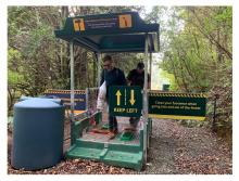 Biosecurity foot wash station in New Zealand. Image credit: Matt Elliot