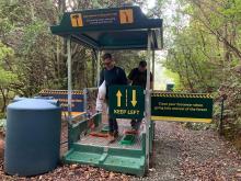 Biosecurity station at New Zealand Park
