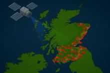 generated image of satellite identifying field parcels in Scotland
